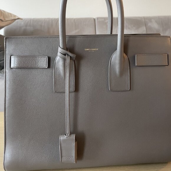 YSL Sac De Jour Grey Small Purse - Picture 1 of 8